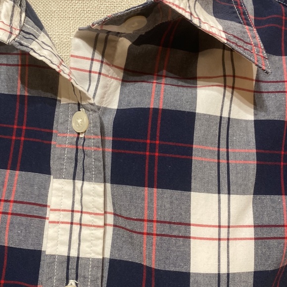 Womens Eddie Bauer Red/White/Blue Check L/S Button Down💙Like New!💯%cotton XL🔥 - Picture 3 of 10